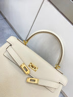 Premium Togo Leather Shoulder Crossbody Bag