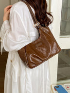 Elegant Faux Leather Women's Shoulder Tote Bag