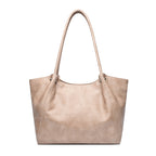 Elegant Commuter Tote Bag Stone Pattern Leather