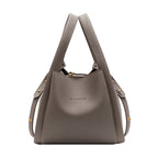 Soft Faux Leather Bucket Tote Bag