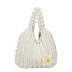 Soft Plush Daisy Tote Bag