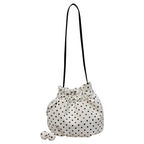 Stylish Polka Dot Drawstring Handbag