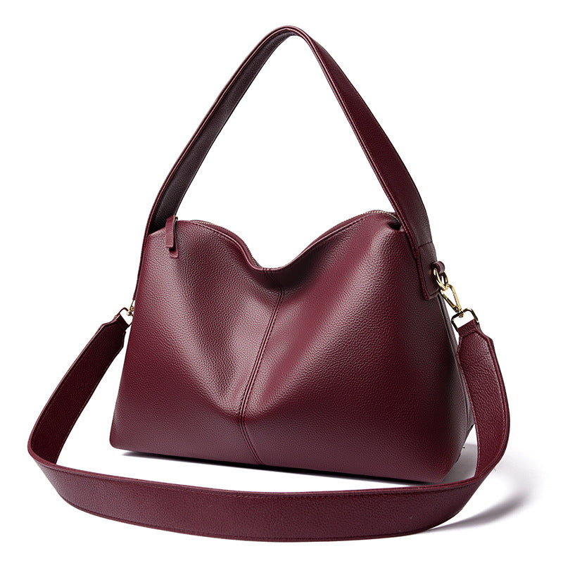 Women's Soft Grain Shoulder Crossbody Tote Bag