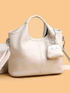 Premium Cowhide Versatile Shoulder Tote Bag