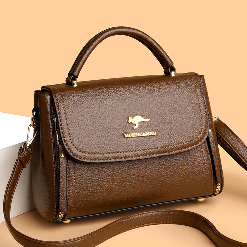 Soft Leather Crossbody Shoulder Handbag for Women