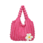 Soft Plush Daisy Tote Bag
