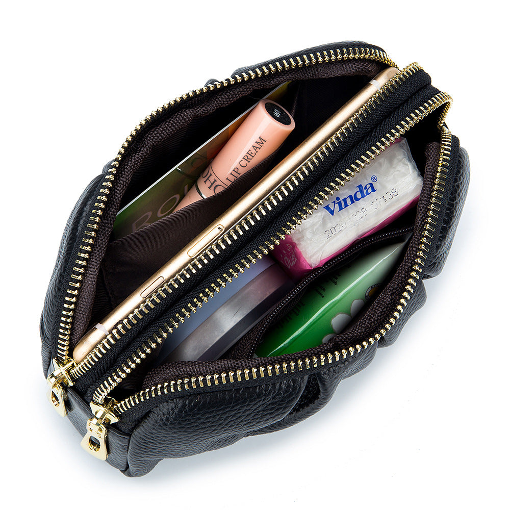 Genuine Leather Women's Wristlet Clutch Wallet