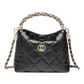 Elegant Quilted Faux Leather Chain Handbag