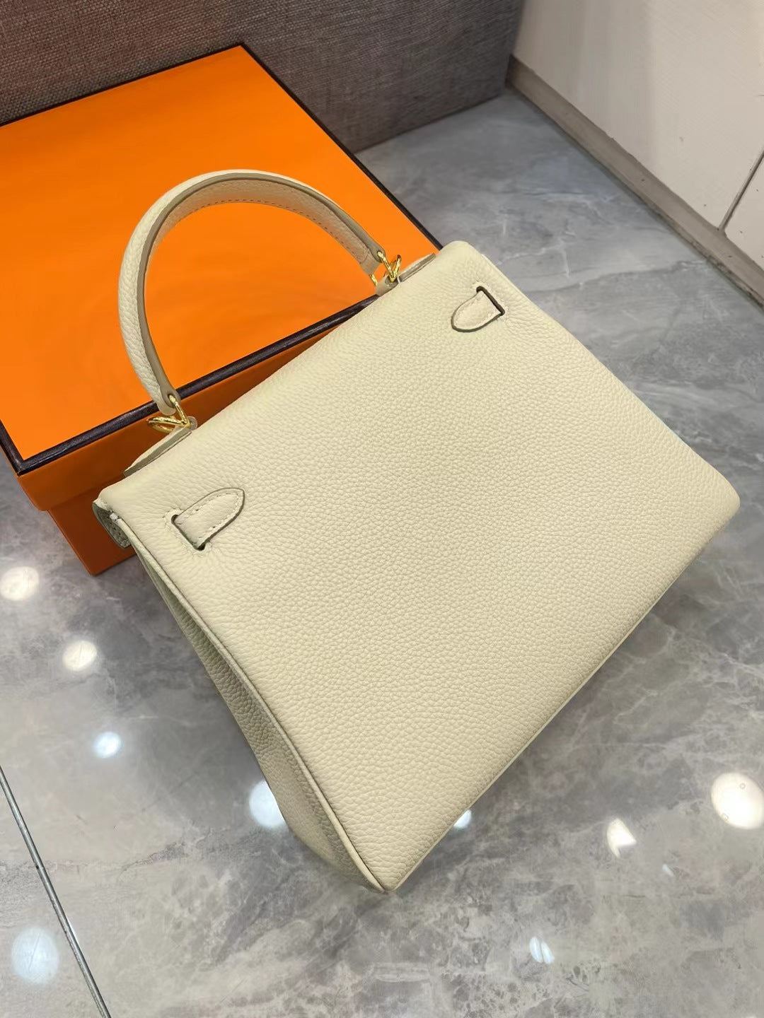 Premium Togo Leather Shoulder Crossbody Bag