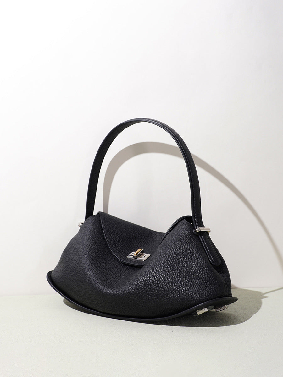 Premium Leather Shoulder Handbag Versatile Fashion