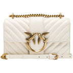 Genuine Leather Quilted Love Birds Crossbody Bag