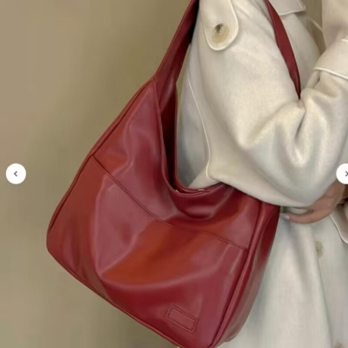 Soft Leather Large Capacity Shoulder Tote Bag