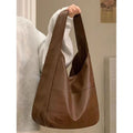 Soft Vegan Leather Large Shoulder Bag