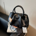 Elegant Pleated Soft Leather Shoulder Handbag