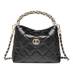 Elegant Quilted Faux Leather Chain Handbag