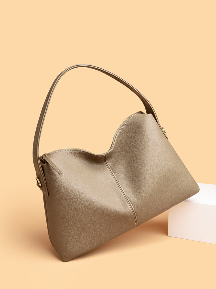 Women's Soft Grain Shoulder Crossbody Tote Bag