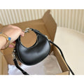 Genuine Leather Retro Crescent Shoulder Bag
