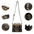 Steampunk Embossed Genuine Leather Handbag