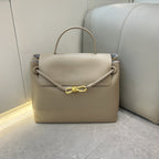 Genuine Leather Woven Tote Crossbody Bag
