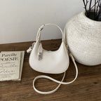 Soft Textured Vegan Leather Crescent Bag