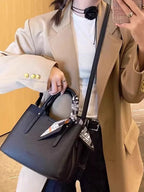 Elegant Women's Leather Tote Shoulder Bag