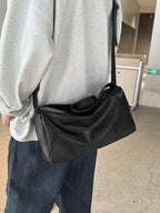Unisex Vintage Faux Leather Shoulder Bag