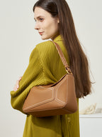Ladies Cowhide Geometric Shoulder Crossbody Bag