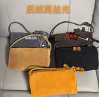 Top Grain Leather Cylindrical Crossbody Shoulder Bag