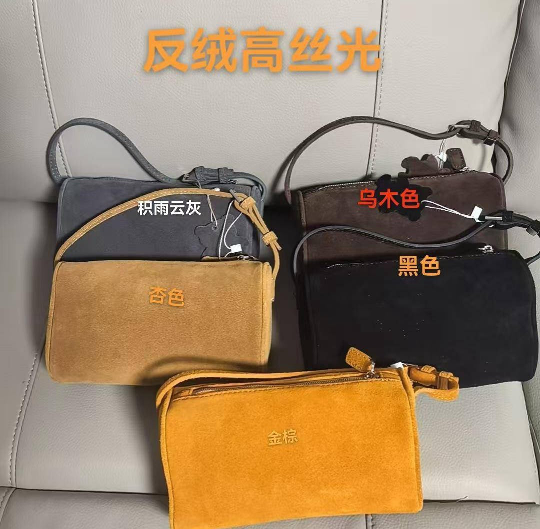 Top Grain Leather Cylindrical Crossbody Shoulder Bag
