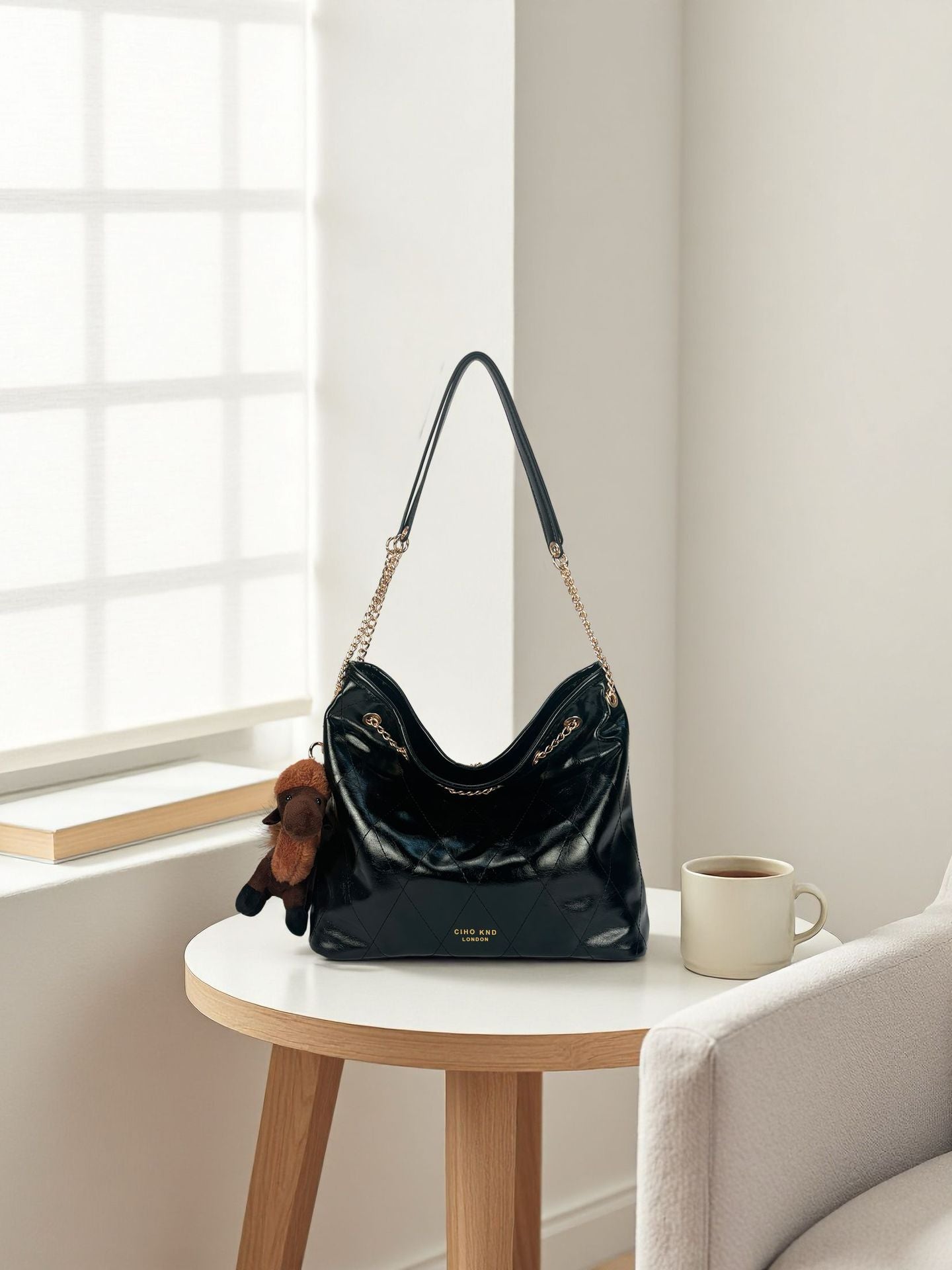 Chic Quilted Vegan Leather Shoulder Bag