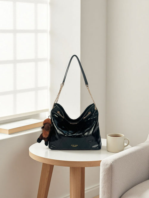 Chic Quilted Vegan Leather Shoulder Bag