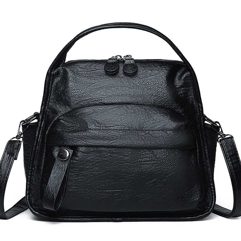 Soft Vegan Leather Shoulder Crossbody Handbag