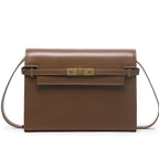 Black Genuine Leather Shoulder Bag Manhattan Style