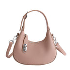 Soft Textured Vegan Leather Crescent Bag