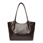 Elegant Commuter Tote Bag Stone Pattern Leather