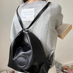 Soft Leatherette Chain Shoulder Tote Bag