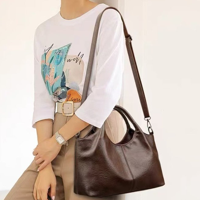 Large Capacity Soft Material Handbag Crossbody