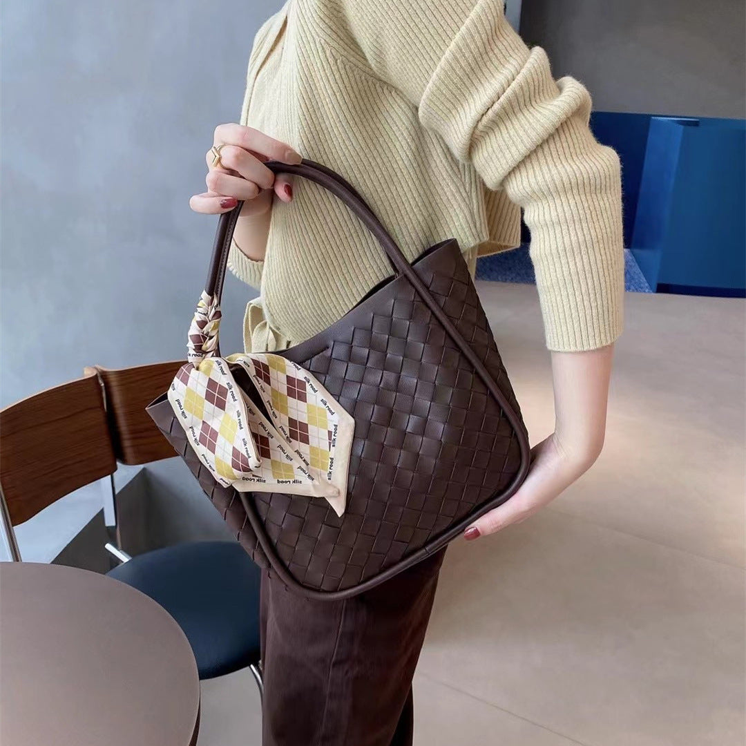 Handwoven Genuine Leather Tote Bag