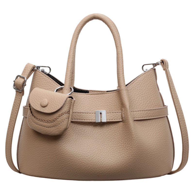 Minimalist Textured Tote Shoulder Crossbody Bag