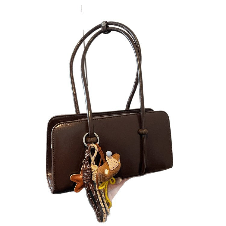 Retro Versatile Faux Leather Shoulder Handbag Women