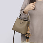 Premium Genuine Leather Bucket Crossbody Bag