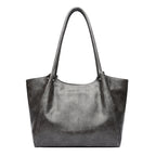 Elegant Commuter Tote Bag Stone Pattern Leather