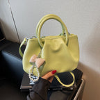 Elegant Pleated Soft Leather Shoulder Handbag