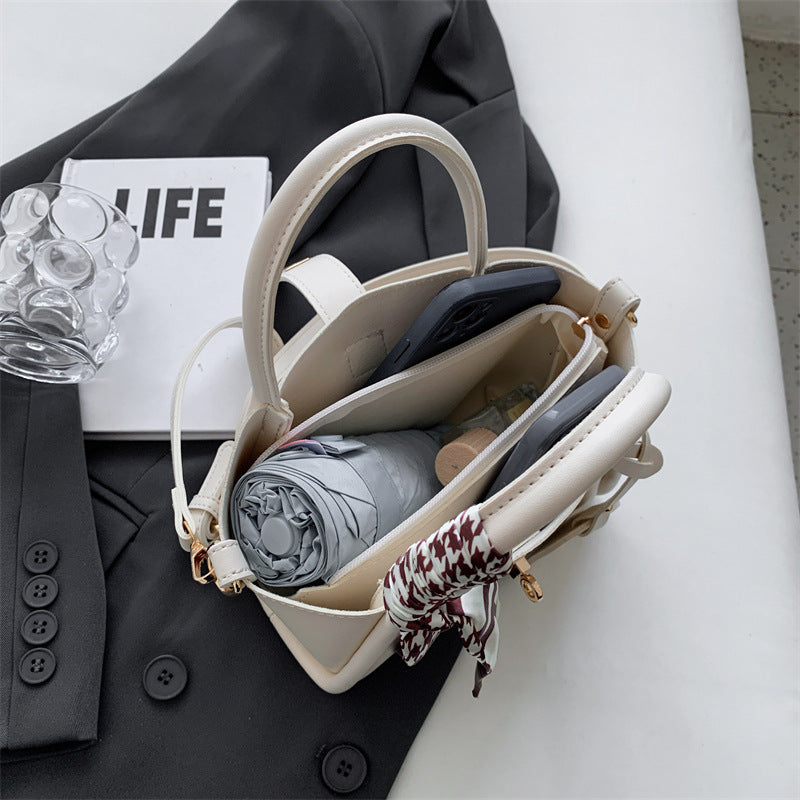 Women's Faux Leather Bucket Shoulder Bag