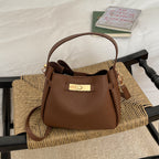 Soft Leather Bucket Bag Set Tote Shoulder
