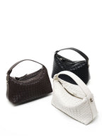 Lambskin Woven Hobo Shoulder Crossbody Bag