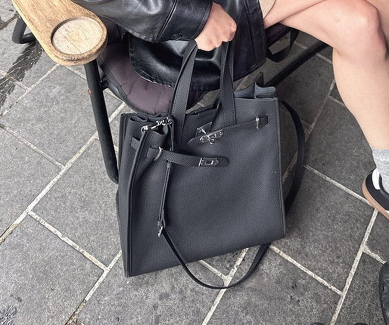 Premium Leather Tote Handbag Shoulder Crossbody