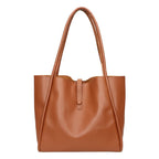 Elegant Faux Leather Large Capacity Tote Bag