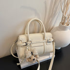Chic Mini Faux Leather Crossbody Top Handle