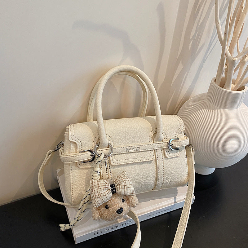 Chic Mini Faux Leather Crossbody Top Handle
